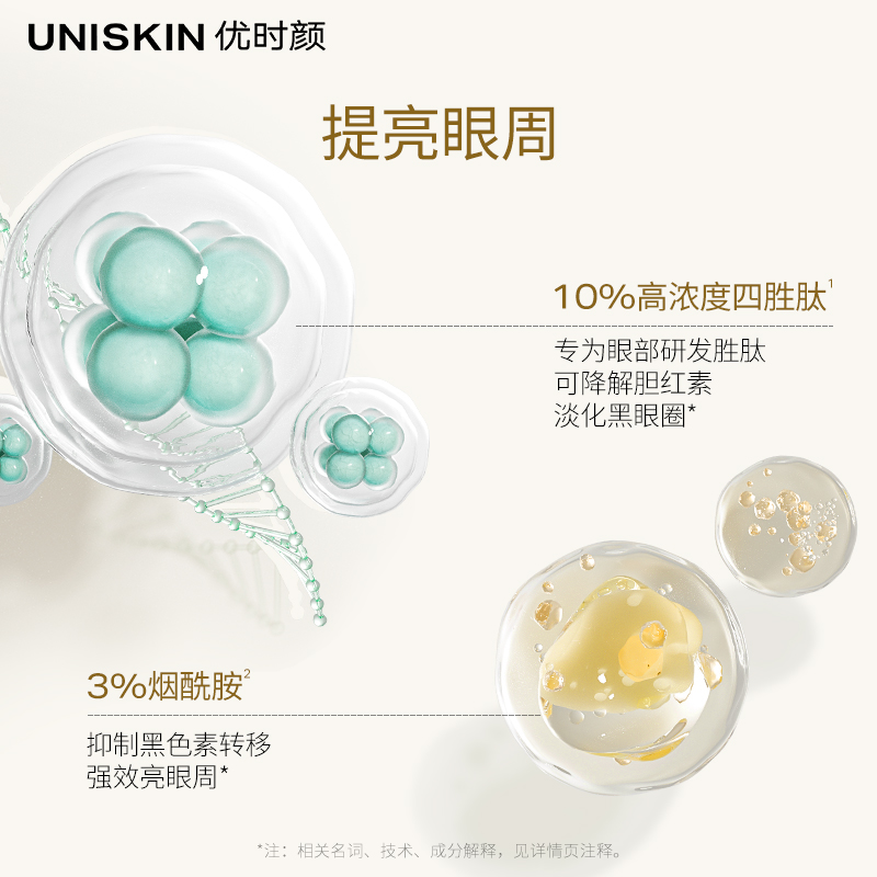 【新品测评】优时颜冰美式眼次抛紧致保湿祛斑美白眼部精华液