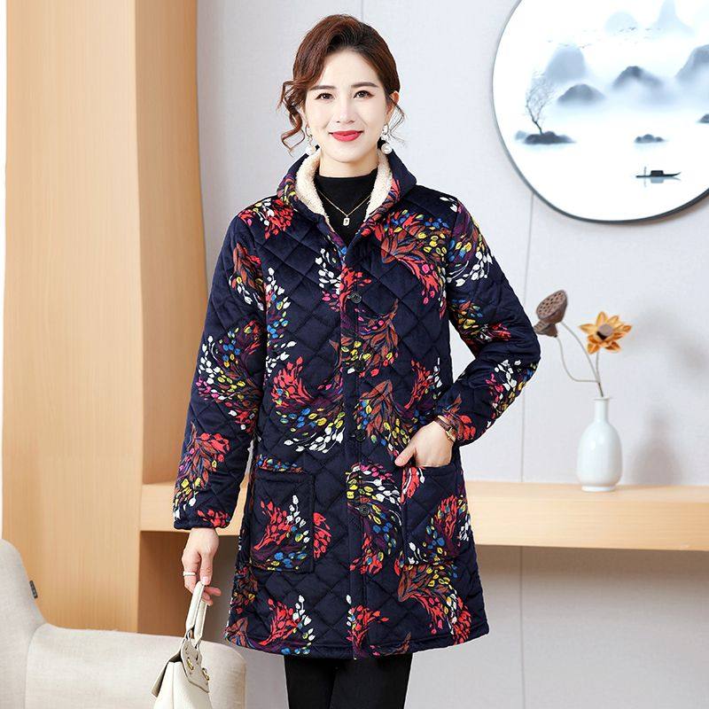 四川省服妈妈秋冬装棉衣加绒加厚棉服中老年女装中长款棉袄外套女,淘宝优惠券,粉丝福利购,淘宝优惠卷