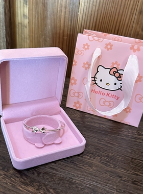 2026新款S999纯银在逃公主蝴蝶结手镯女开口可调节送女友生日礼物