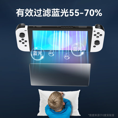 0度 适用任天堂switch钢化膜防蓝光防眩光switcholed护眼屏保switch2屏幕保护减反光防刮防摔lite贴膜高清膜 - 图2