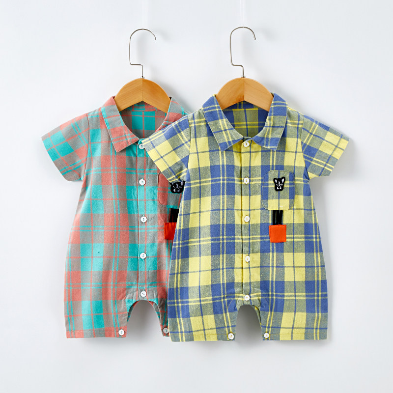 新款夏季宝宝男女短夏装潮外出服 米琪小乖连身衣/爬服/哈衣
