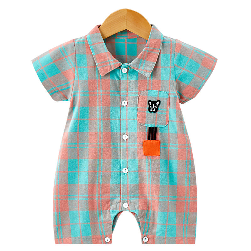 新款夏季宝宝男女短夏装潮外出服 米琪小乖连身衣/爬服/哈衣