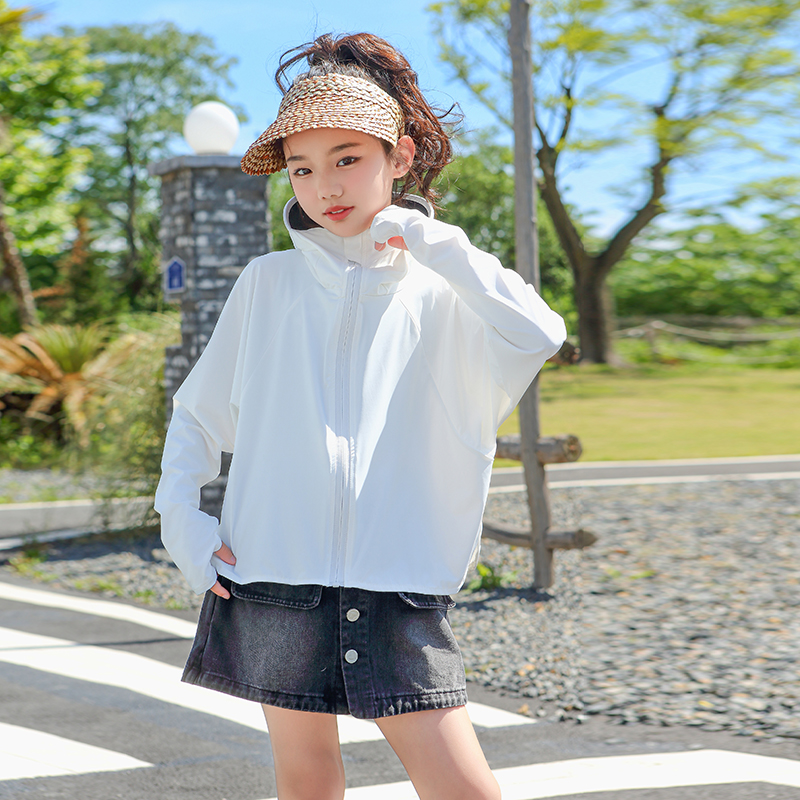 女童防晒衣夏季2024新款女孩宝宝防紫外线冰丝薄款透气儿童防晒服 - 图1