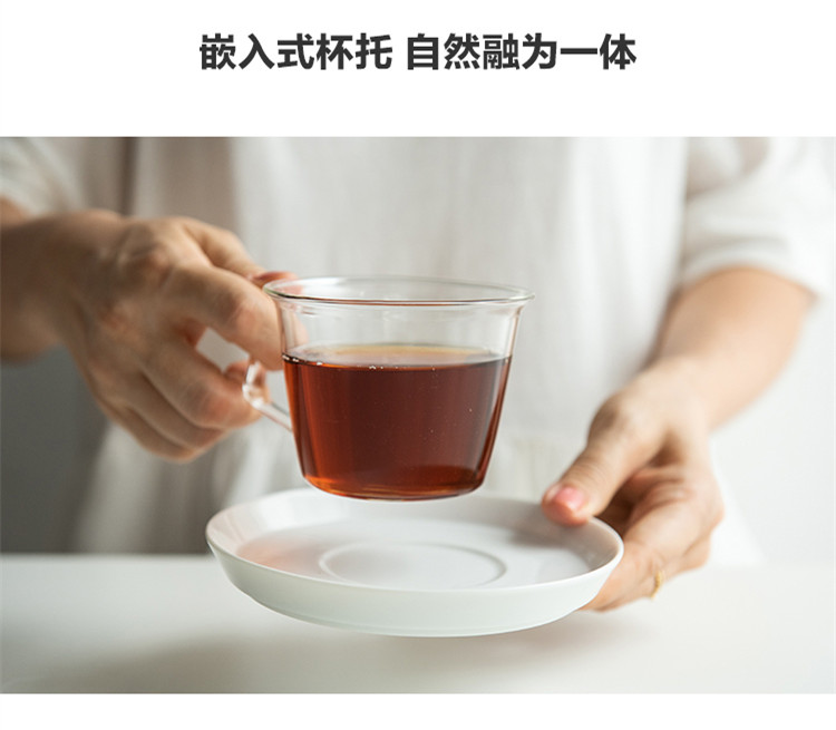 日本CAST创意耐热玻璃浓缩杯子咖啡杯碟奢华陶瓷金银杯碟套装茶杯 - 图2