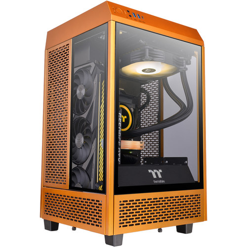 TT机箱Tower 100长卡ITX主板120水冷台式机电脑办公迷你机箱mini - 图0
