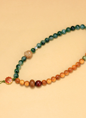 碧玉菊款DIY陈化柏木手链首饰厂家批发规格0.8男女念珠文玩装饰品