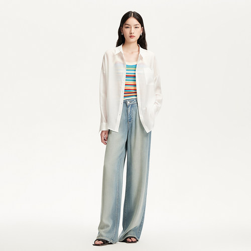 Vero Moda针织吊带女夏季波嬉条纹V领拼色多巴胺上衣背心 - 图1