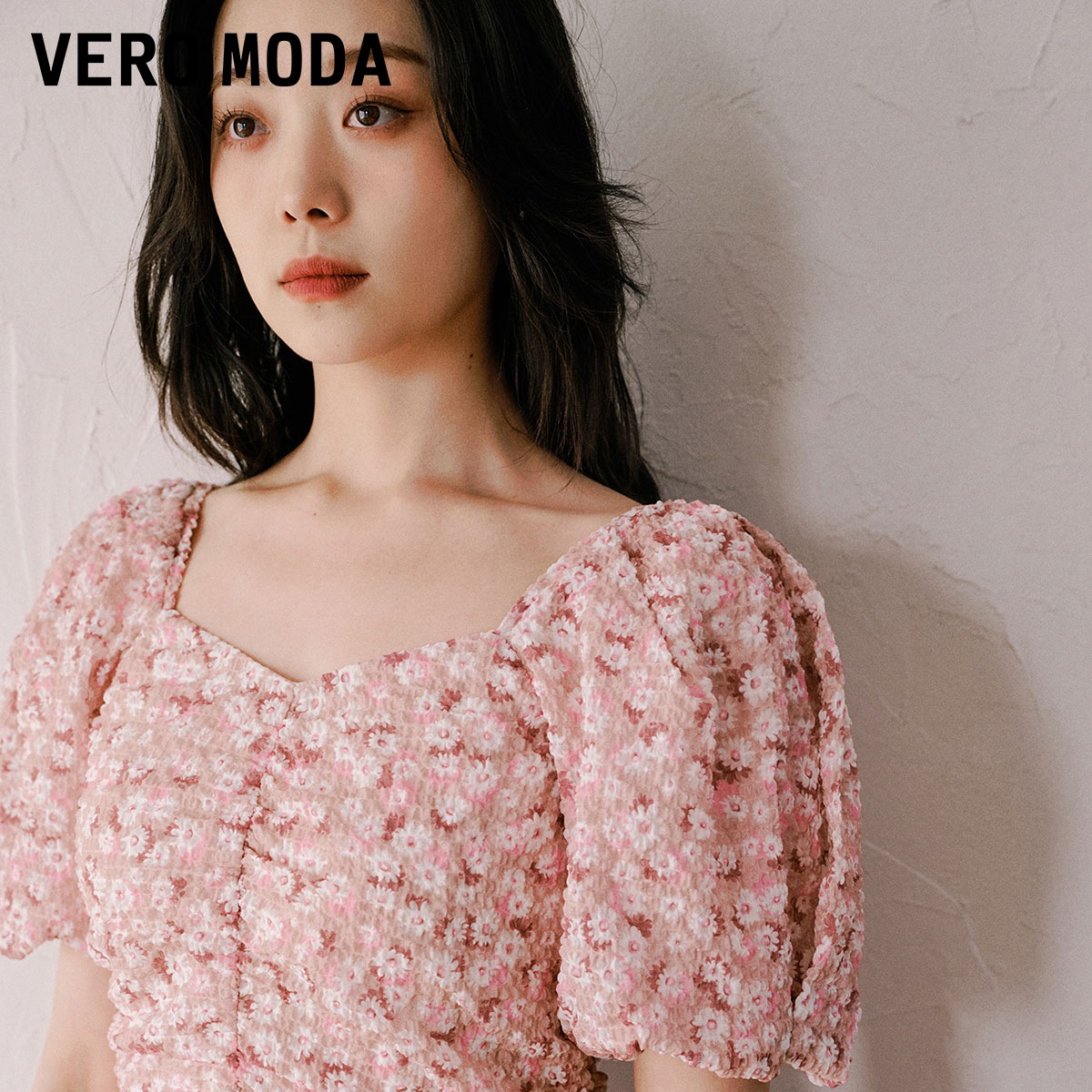 Vero Moda连衣裙2023夏日多巴胺新款时尚灯笼短袖包臀裙▲