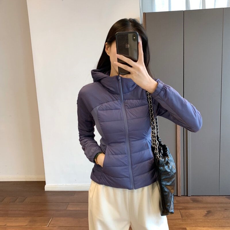 lulu现货 Down For it All Jacket鹅绒女轻薄羽绒服修身短款外套