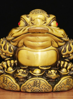 工厂批发八方来财金蟾摆件开业店铺家居金蝉礼品铜金蟾摆件客厅