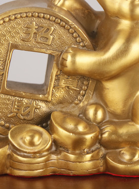 家居办公室铜兔子工艺品摆件厂家批发 铜兔子 铜钱兔