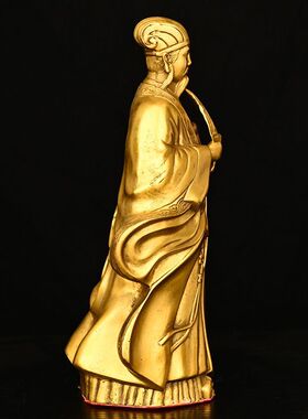 铜诸葛亮摆件卧龙先生诸葛孔明铜像家居客厅店铺书房工艺品摆饰