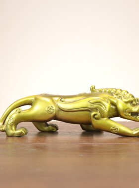 铜貔貅摆件 办公桌面家居装饰摆件 觅财貔貅 可车摆