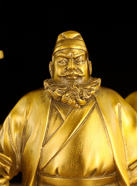 黄铜正品刘关张兄弟桃园三结义刘备张飞关羽客厅家居装饰工艺品