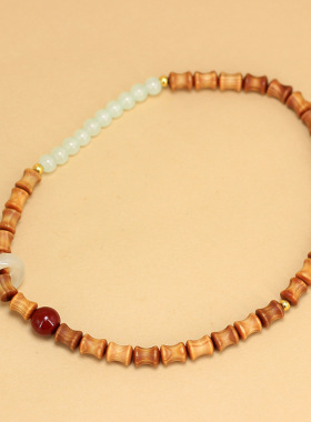 破云款DIY柏木竹节珠手链首饰厂家批发规格0.6男女念珠文玩装饰品