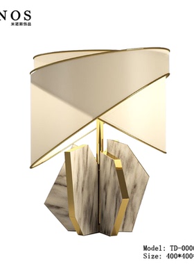 现代奢华别墅不锈钢灯饰设计师工程样板房灯具创意白色台灯工艺品