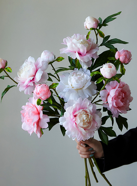 牡丹仿真花绢花室内假花装饰品