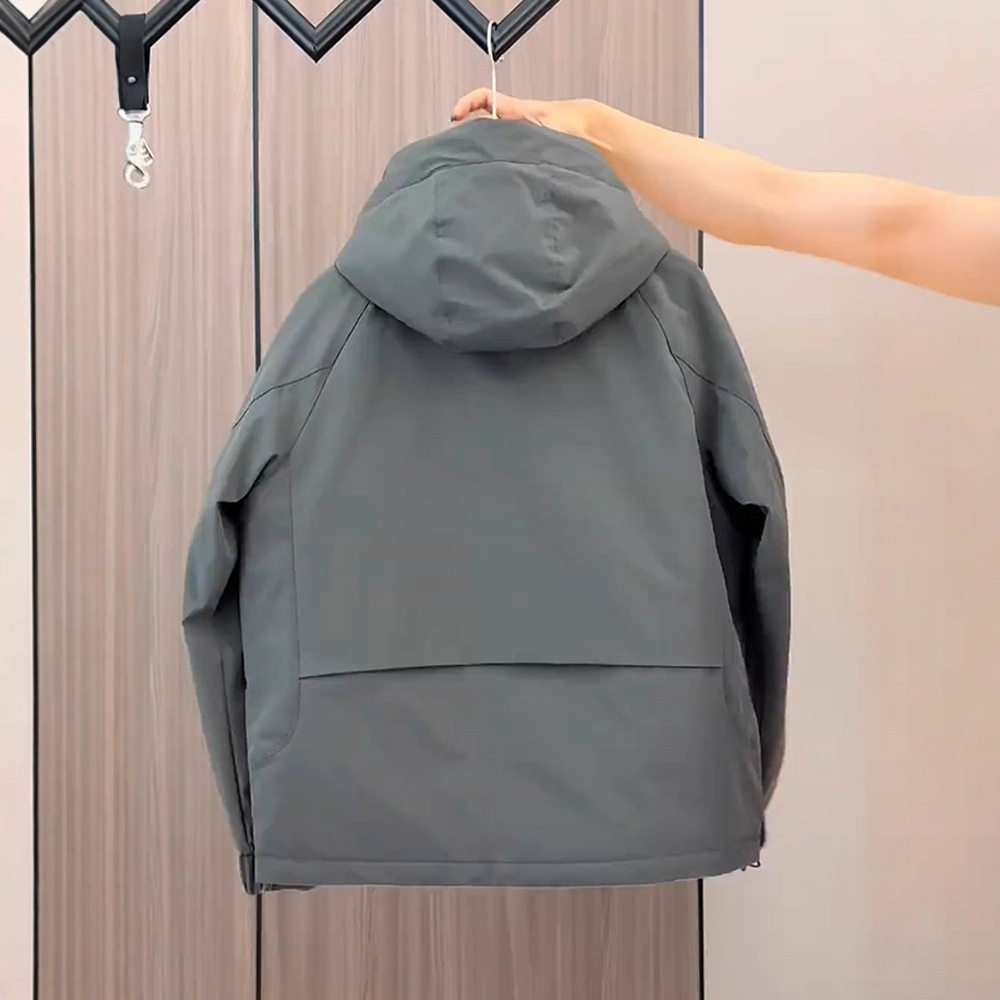 二棉外套男士冲锋衣连帽工装帅气青年百搭休闲棉服男款夹棉夹克男,淘宝优惠券,粉丝福利购,淘宝优惠卷