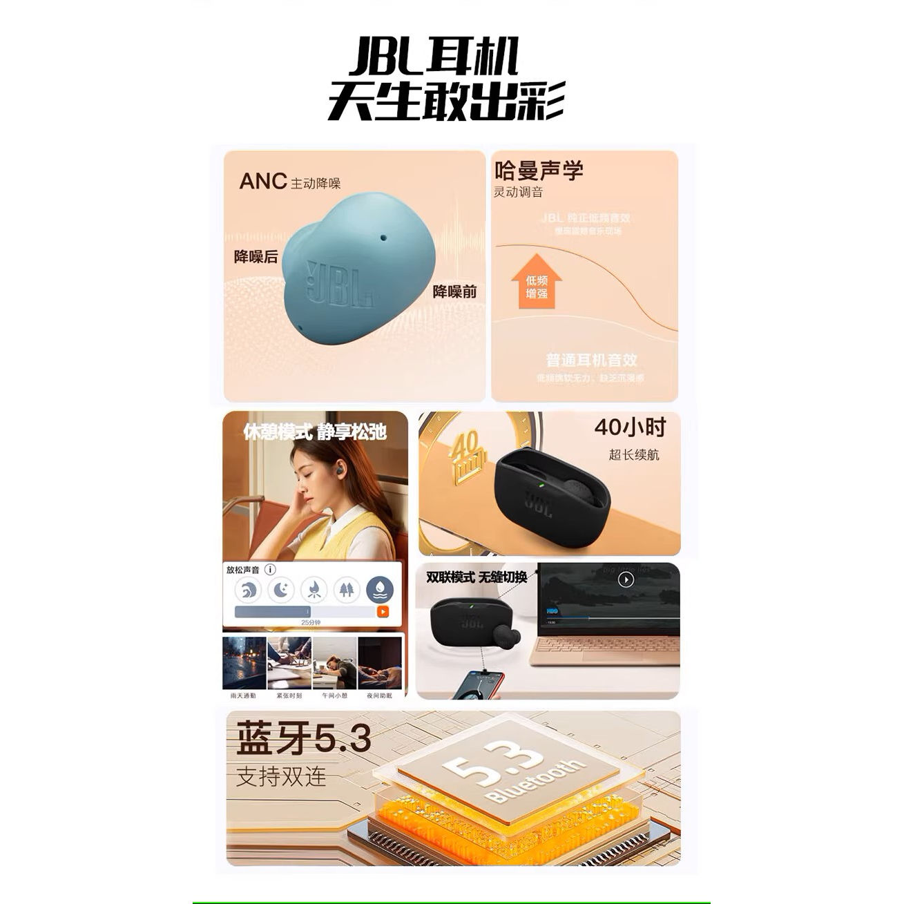 JBL WAVE BUDS2无线蓝牙耳机丢失补配RL左右耳充电仓单只遗失购买 - 图2