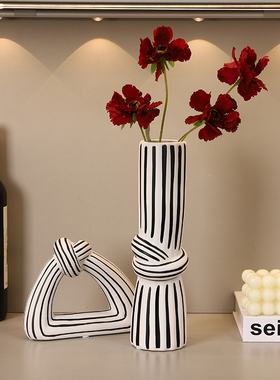 高级感抽象艺术陶瓷花瓶摆件