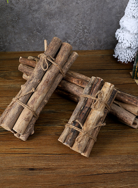 原木树枝装饰摆件微场景道具