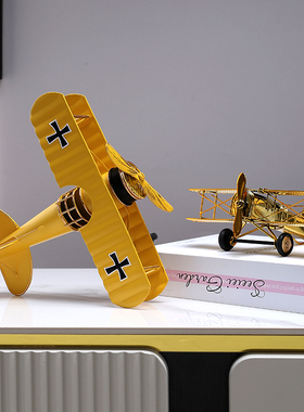 铁艺军事风战斗机飞机模型摆件