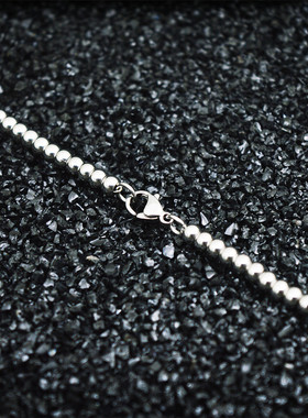 原创钛钢男士长款不掉色佛珠链