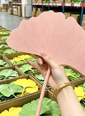 【有幸扇】银杏叶扇子夏天凉快耐用大号加厚防摔手摇扇蒲扇便携
