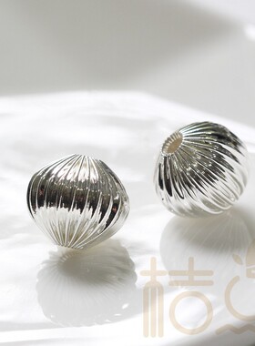 配饰散珠隔珠皱纹黄铜