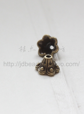 diy饰品合金配件圈圈花托古青铜