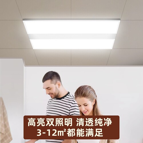 正野美邦照明换气二合一厨房卫生顶大功率300x600排气扇间集成吊 - 图1
