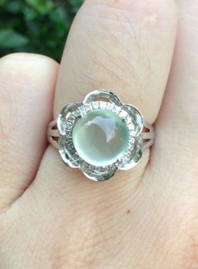 13号指环花朵天然葡萄石