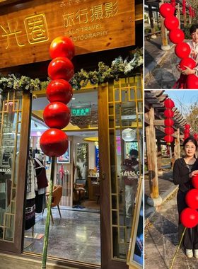 超大仿真冰糖葫芦串门店引流摆件