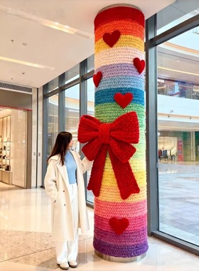 新年毛绒装饰摆件爱心蝴蝶结装扮