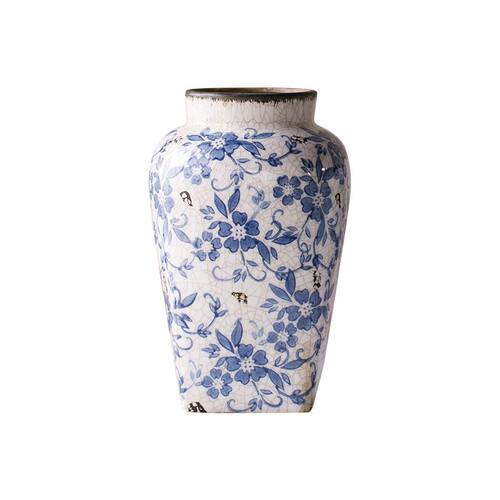 青花瓷陶瓷中式古典美式装饰复古花瓶高级感家居客厅摆件品高级感 - 图3