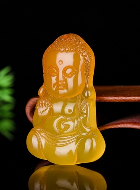 冰种玉髓白色儿童挂件项坠宝宝佛