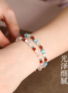 猫眼石手串女款新中式礼物