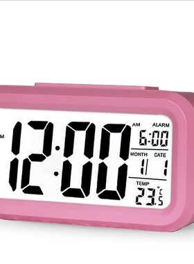 Digital Alarm LED Clock闹钟snooze Control Backlight Calendar