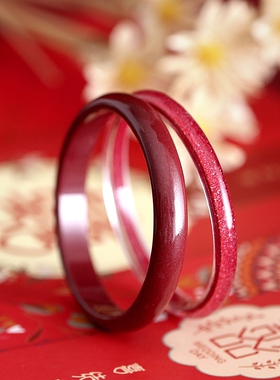 2020新品朱砂手镯女送鉴定证书随身晶体砂手串本命年水晶镯子