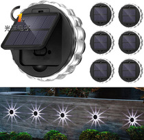 Amazon Cross-border New Flower Petal Shaped Solar Wall Lamp Outdoor Garden Fancy Lamp Reversible Solar Lamp