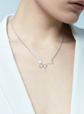 horm1破茧分子同款简约银色项链