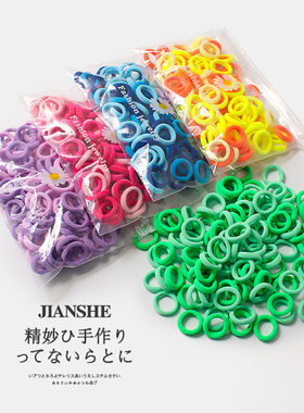 儿童高颜值发圈经久耐用可爱风素圈头绳皮筋马尾简约气质不伤发绳