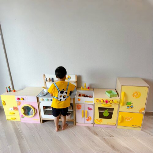 ToyWoo儿童过家家玩具木制小家电冰箱切水果仿真蔬菜厨房玩具 - 图1