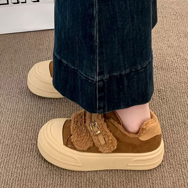 美拉德厚底雪地靴女2026新款爆款冬季加绒毛毛鞋子魔术贴保暖棉鞋,淘宝优惠券,粉丝福利购,淘宝优惠卷