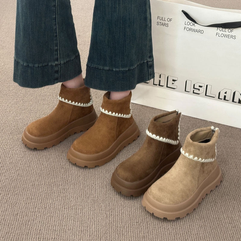 复古棕色英伦风厚底马丁靴女2025新款秋冬配裙子加绒增高勃肯短靴,淘宝优惠券,粉丝福利购,淘宝优惠卷