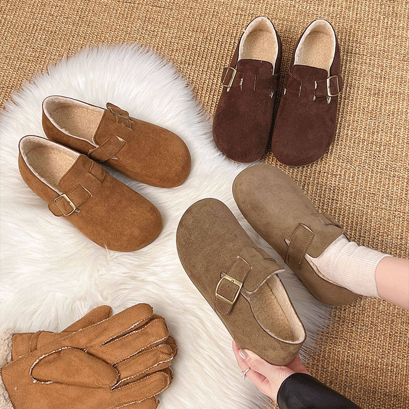 复古内增高加绒勃肯鞋女2025年新款秋冬季懒人一脚蹬两穿博肯棉鞋,淘宝优惠券,粉丝福利购,淘宝优惠卷