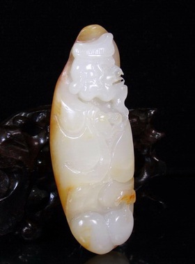 钱塘邮社    和田玉白玉  济公活佛   把件