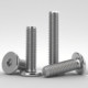Stainless steel flat extreme hexagonal screw