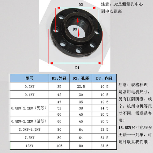 5T电动葫芦锥形电机锁母锁紧装置ZD141-4 7.5KW电机刹车调整螺帽 - 图2