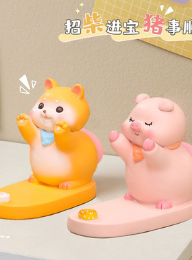 治愈系可爱动物桌面摆件手机支架